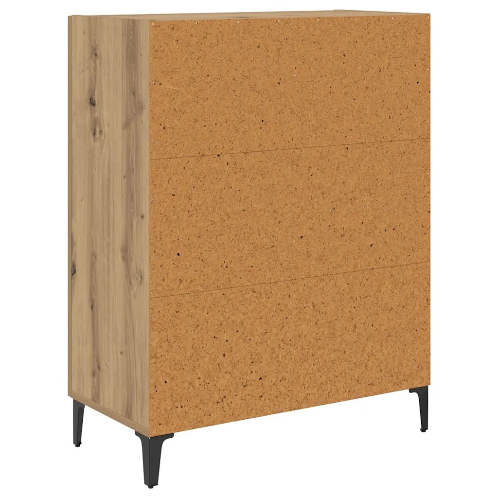 Credenza-Buffet-Armadio da cucina Rovere artigianale 69,5 x 34 x 90 cm Legno multistrato 627486
