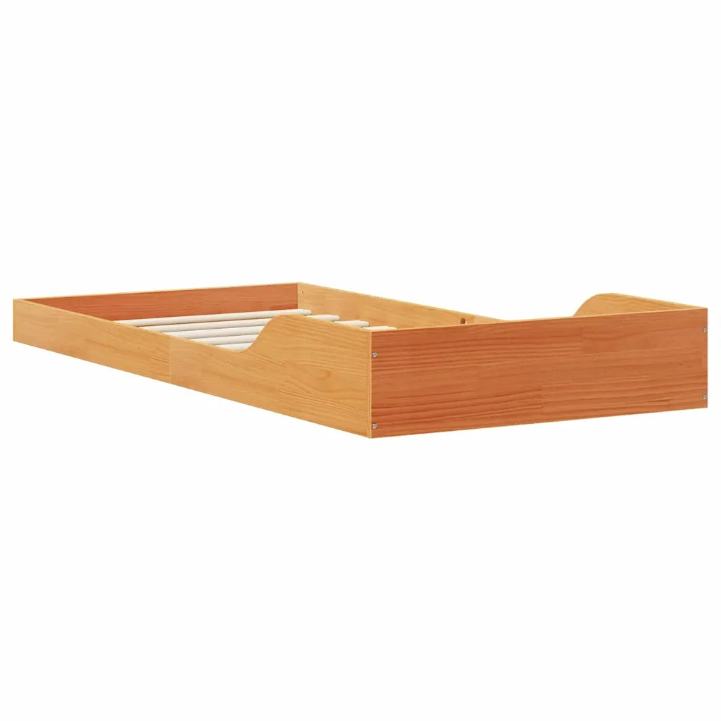 Struttura del letto Marrone cerato 90 x 210 cm Pino massello 873348