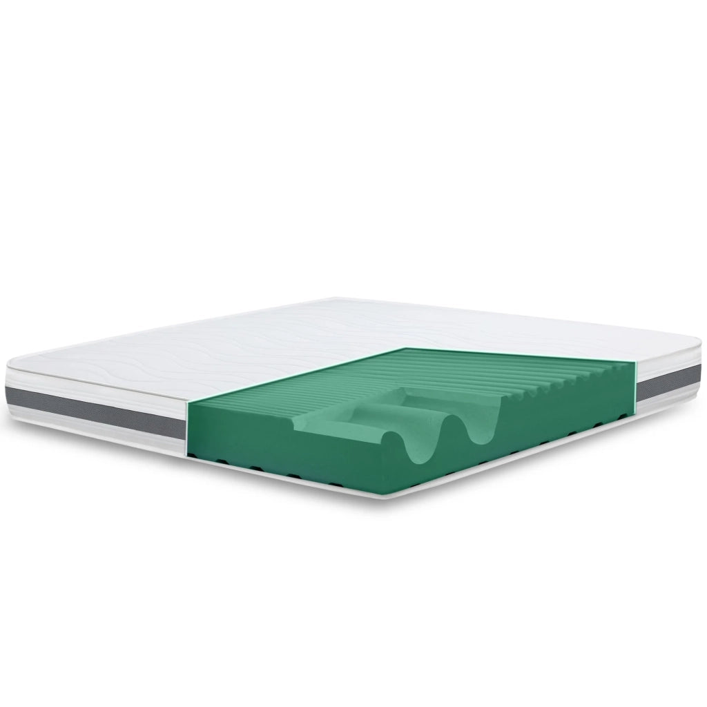Materasso Singolo 85x195 cm in Memory Antibatterico | Altezza 16 cm | Rivestimento 3D Air in Fibra Ipoallergenica | Materasso Ortopedico a 7 Zone Differenziate Termosensibili