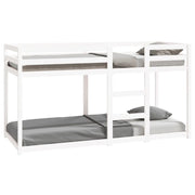 Letto singolo | Letto per adulti | Letto a Castello Bianco 80x200 cm in Legno Massello di Pino