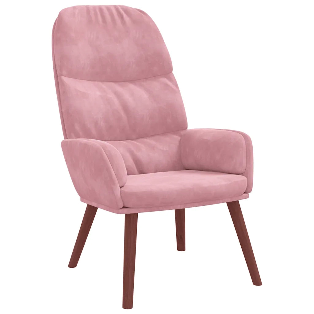Sedia Relax Rosa in Velluto 4102614
