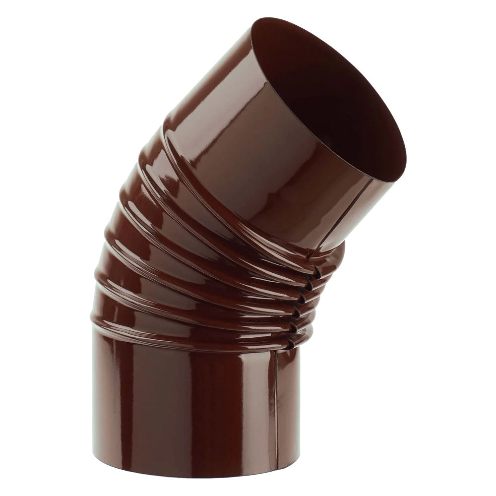 GOMITO SMALTATO PER STUFE EE ¸ 15 - 45Â° colore marrone  - EUROPROFIL