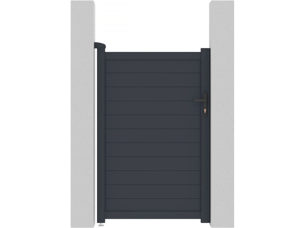 Cancello in alluminio "Marc" - 101,2 x 155,9 cm - Grigio