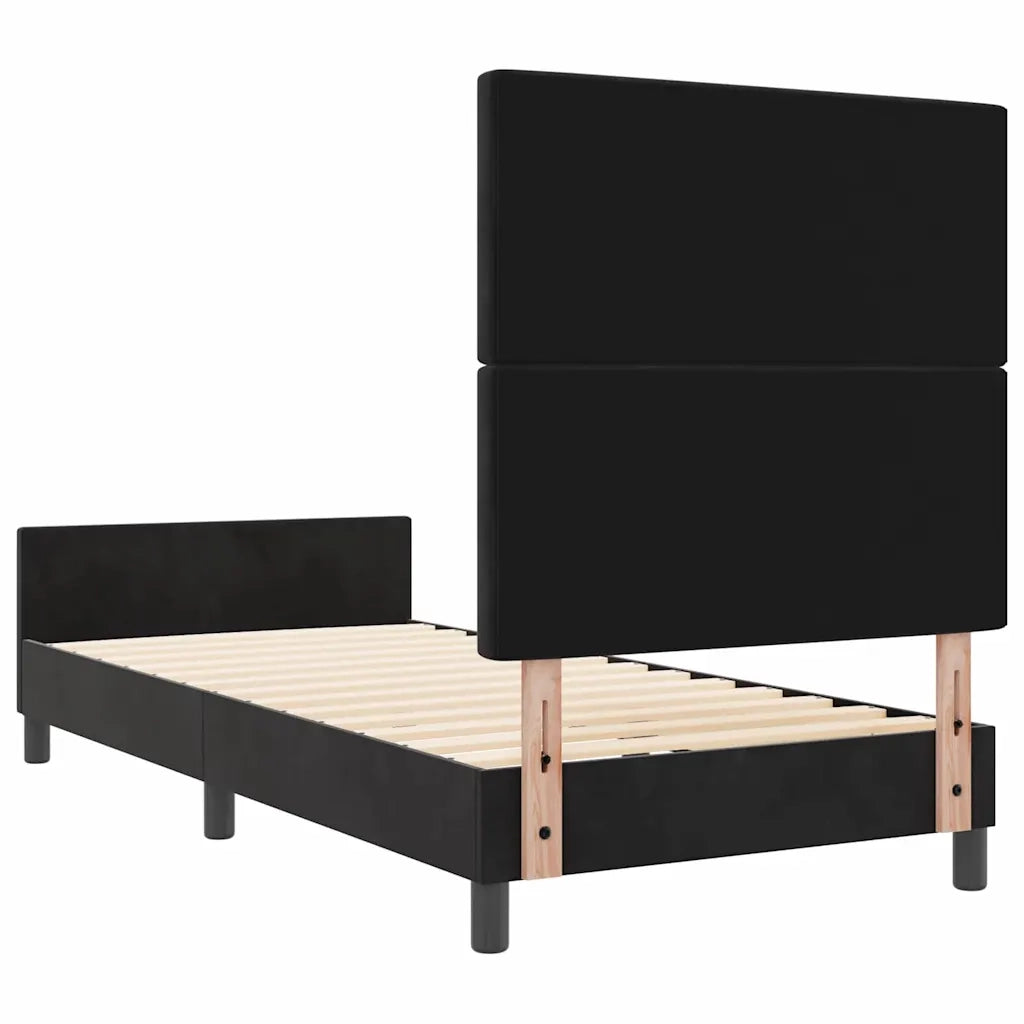 Letto a molle con testiera Nero 100 x 200 cm Velluto 3344857