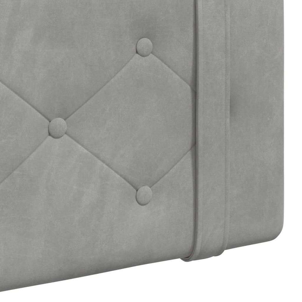 Testiera | Testata sospesa Grigio chiaro Velluto