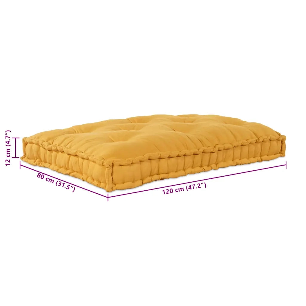 Cuscino per Divano Pallet Giallo 120 x 80 x 12 cm Tessuto 4019094
