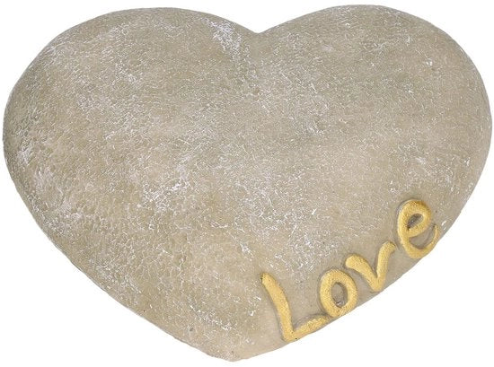 Pietra di ricordo per animali domestici - Pietra tombale a forma di cuore - Consolazione per animali domestici - Grigia - Ricordo per cane e gatto - Adatta per giardino