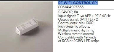 CONTROLLER Wi-Fi 5-24VDC 8A PER STRIP LED RGBW DIGITALE