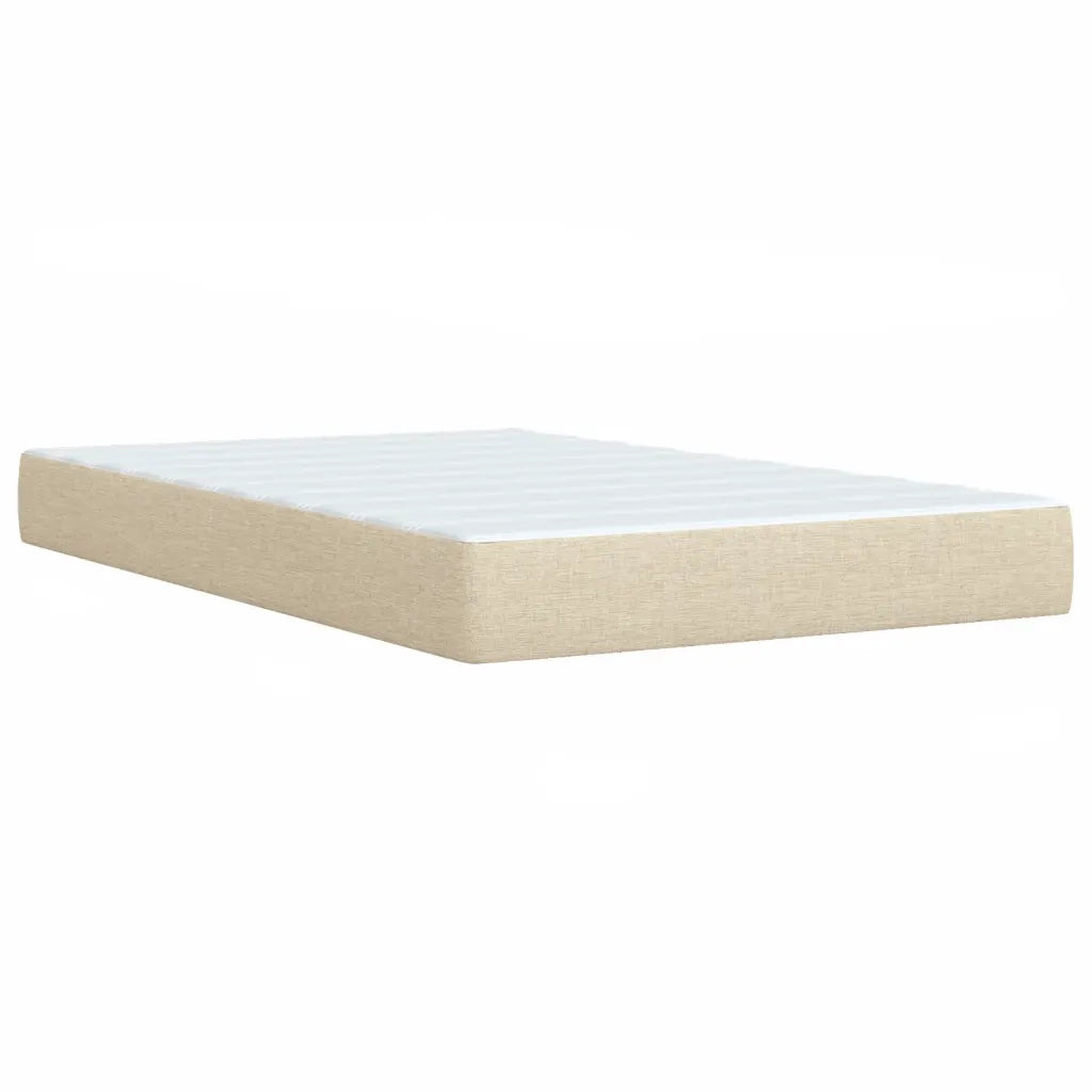 Giroletto a Molle con Materasso Crema 120x200 cm in Tessuto 3288966