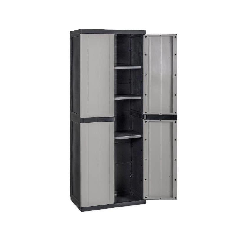 Mobile Armadio Tuttipiani in Resina Bios Midi Warm Grey Black 65 x 37 x 165 cm