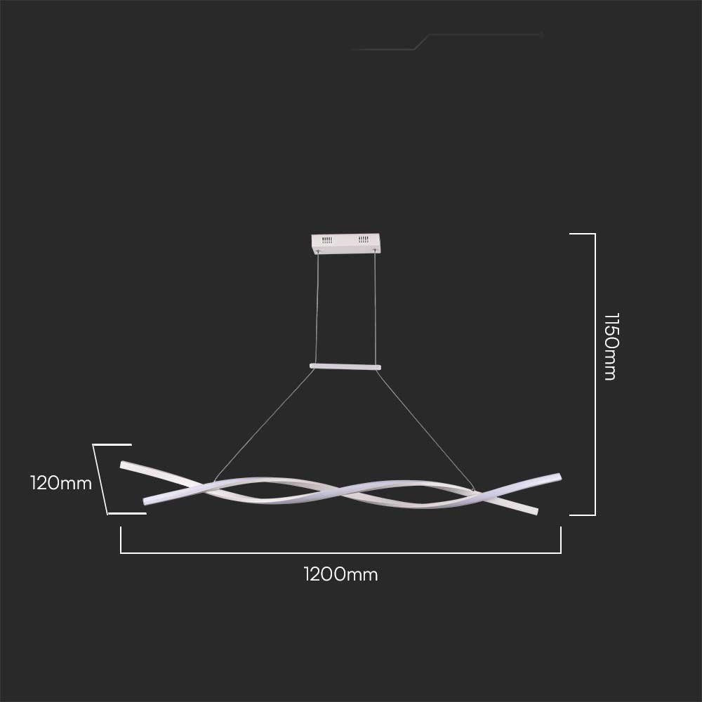 Lampada a sospensione LED 30W 3000K bianca V-TAC VT-7822