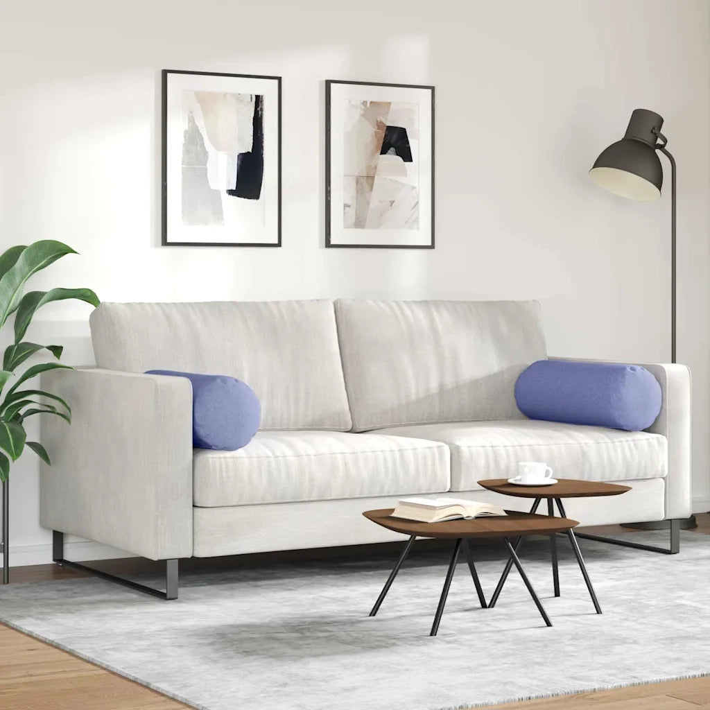 Cuscini a rullo 2 pcs Blu jeans Ø 25 x 70 cm Tessuto 42014325