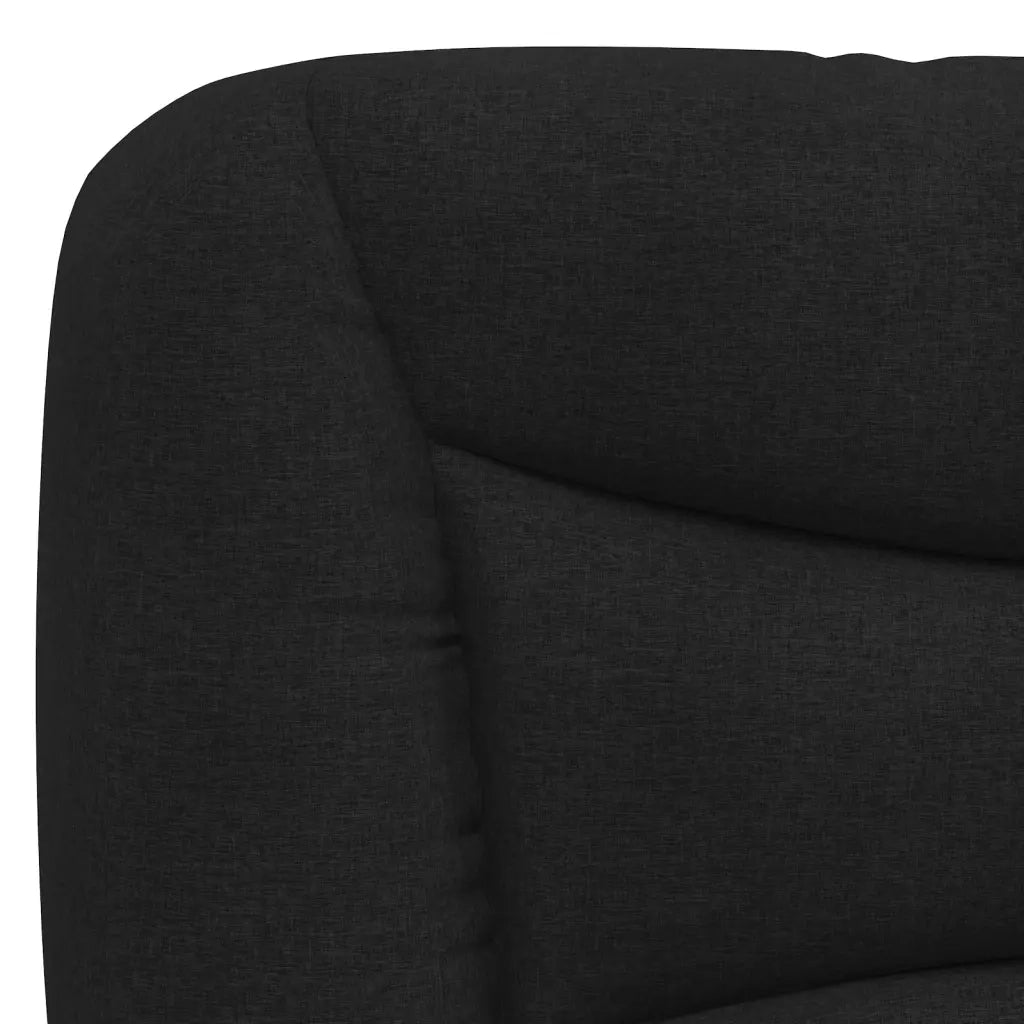 Letto con Materasso Hvar Nero 90x200 cm in Tessuto
