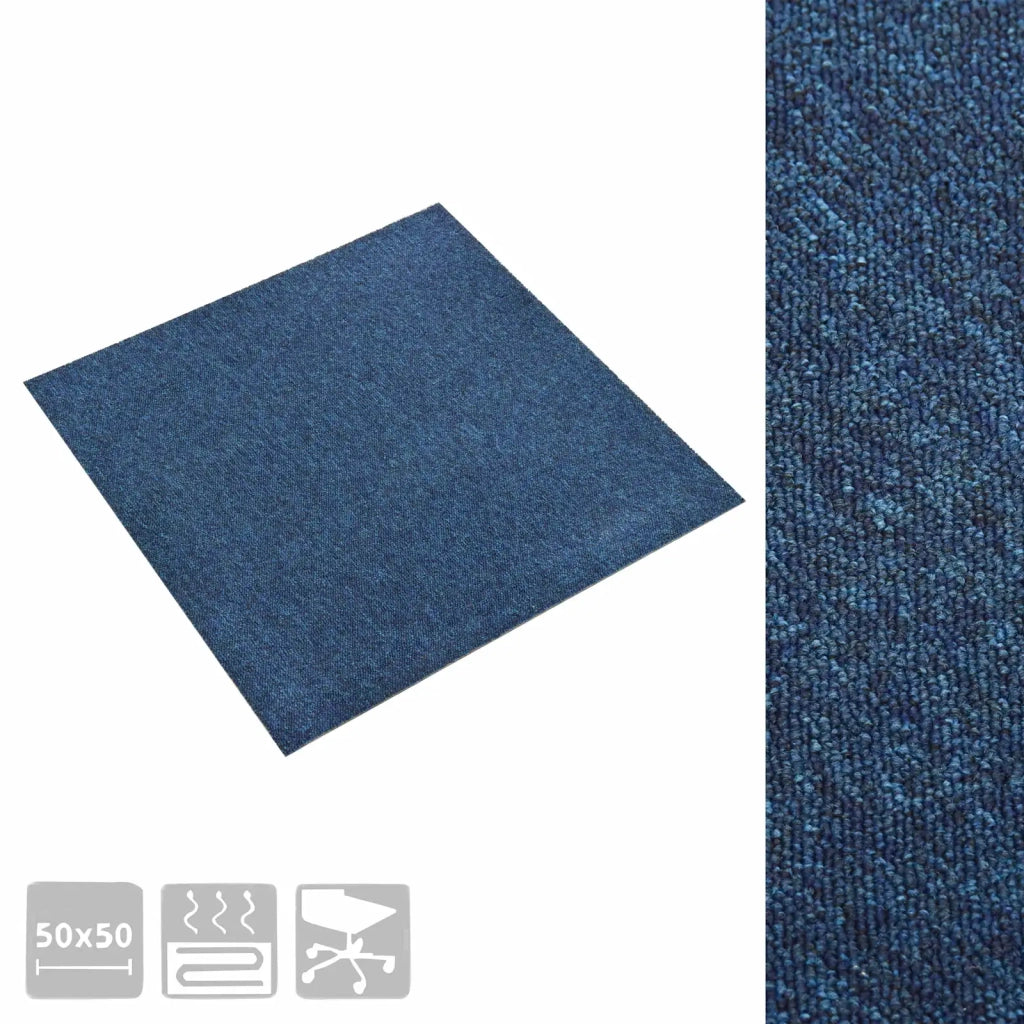 Tappeto 20 pz Blu Scuro 50 x 50 cm 100% Polipropilene