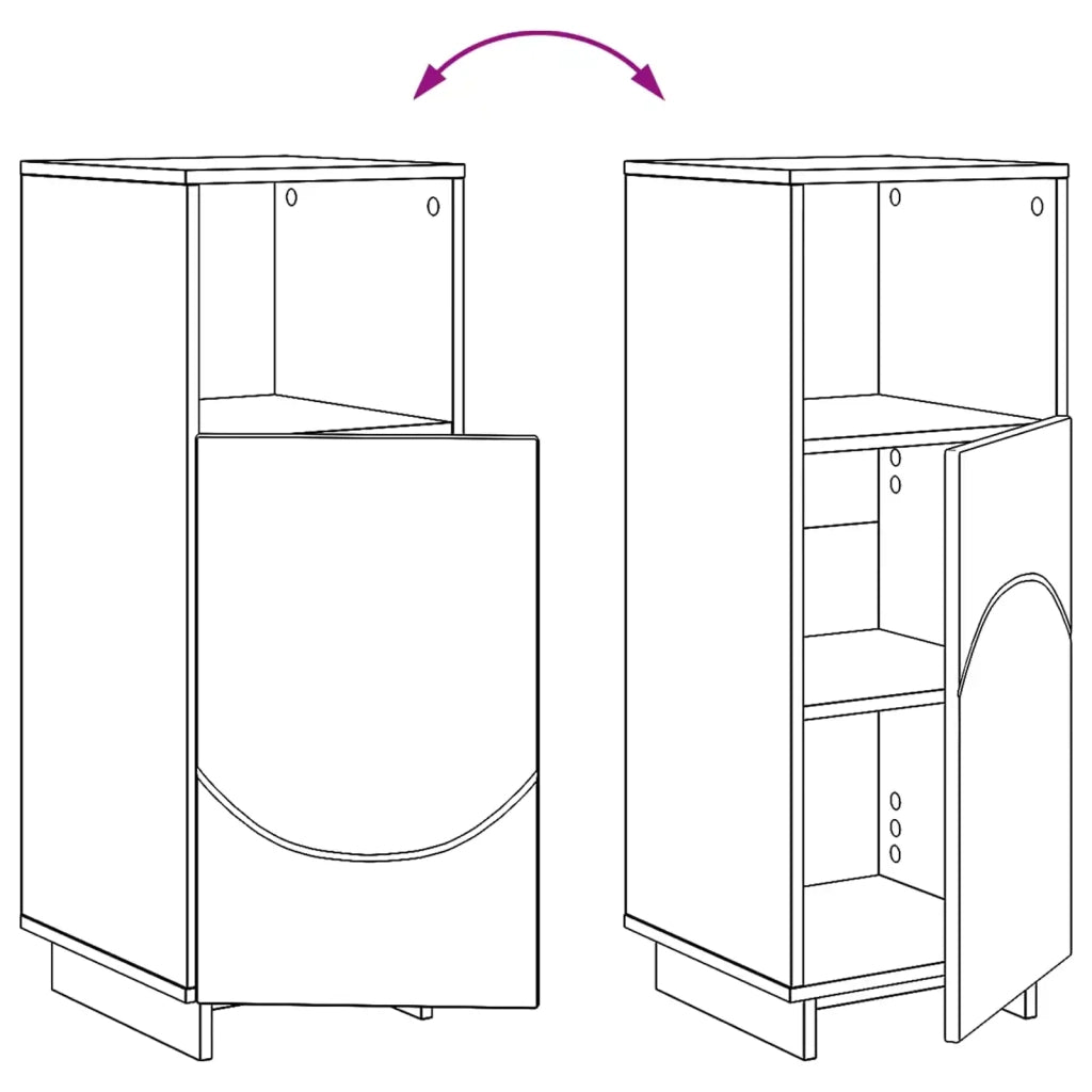 Mobile bagno Sonoma grigio 36,5 x 38 x 95 cm 8011609