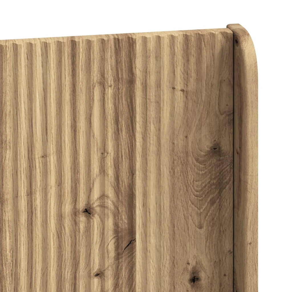 Letto singolo | Letto per adulti | Struttura del letto con stoccaggio e testata Rovere Artigianale