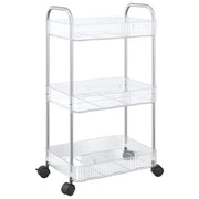 Carrello Portaoggetti a 3 Livelli 37x28x68 cm in Acrilico CFW8281135
