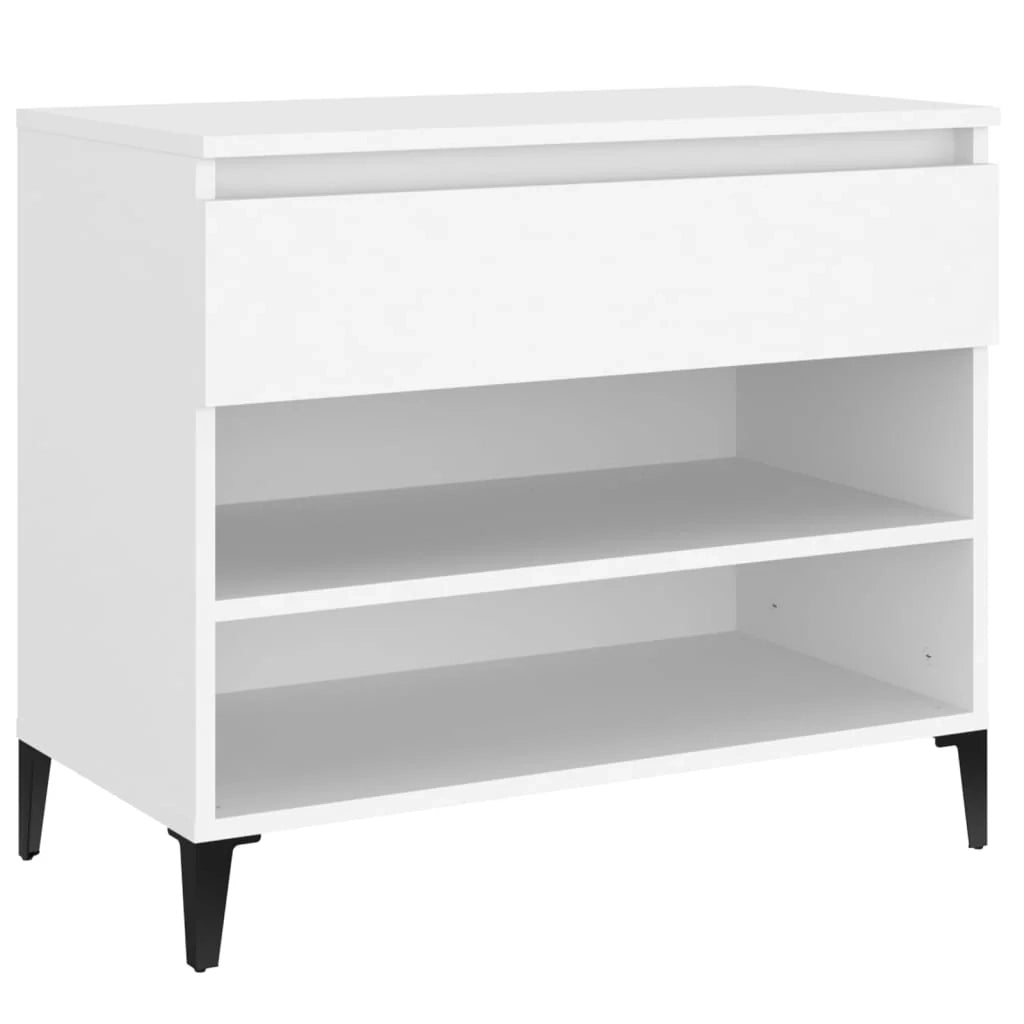 Scarpiera mobile contenitore per scarpe mobile per ingresso/corridoio/soggiorno 70 x 36 x 60 cm legno ingegnerizzato bianco 02_0021495