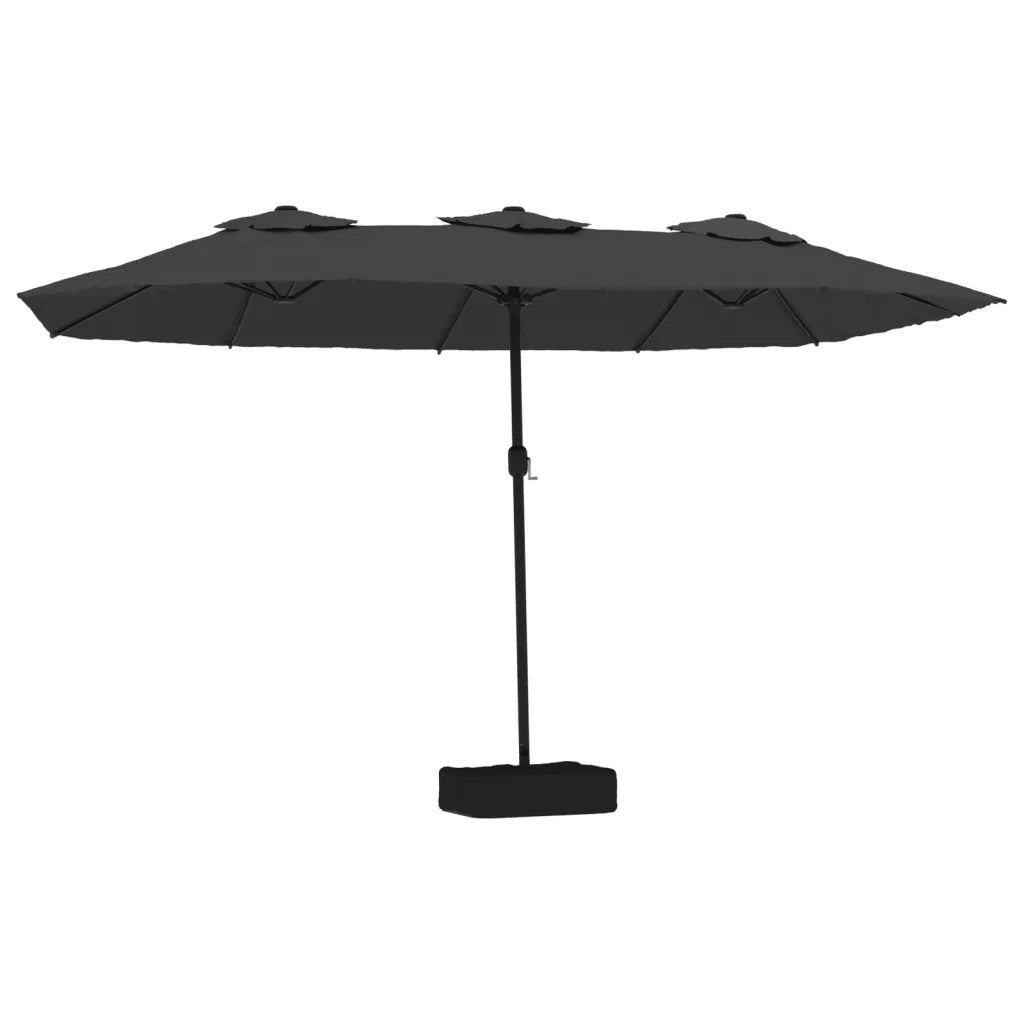Ombrello | Parasolne a Doppia Testa con LED Antracite 449x265 cm