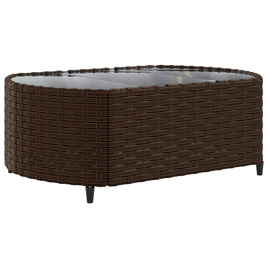 Set Divani da Giardino 8 pz con Cuscini Marrone in Polyrattan
