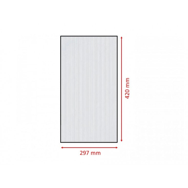 Set di 5 lastre policarbonato alveolare spessore 10 mm Formato A3 29.7 x 42 cm Trasparente