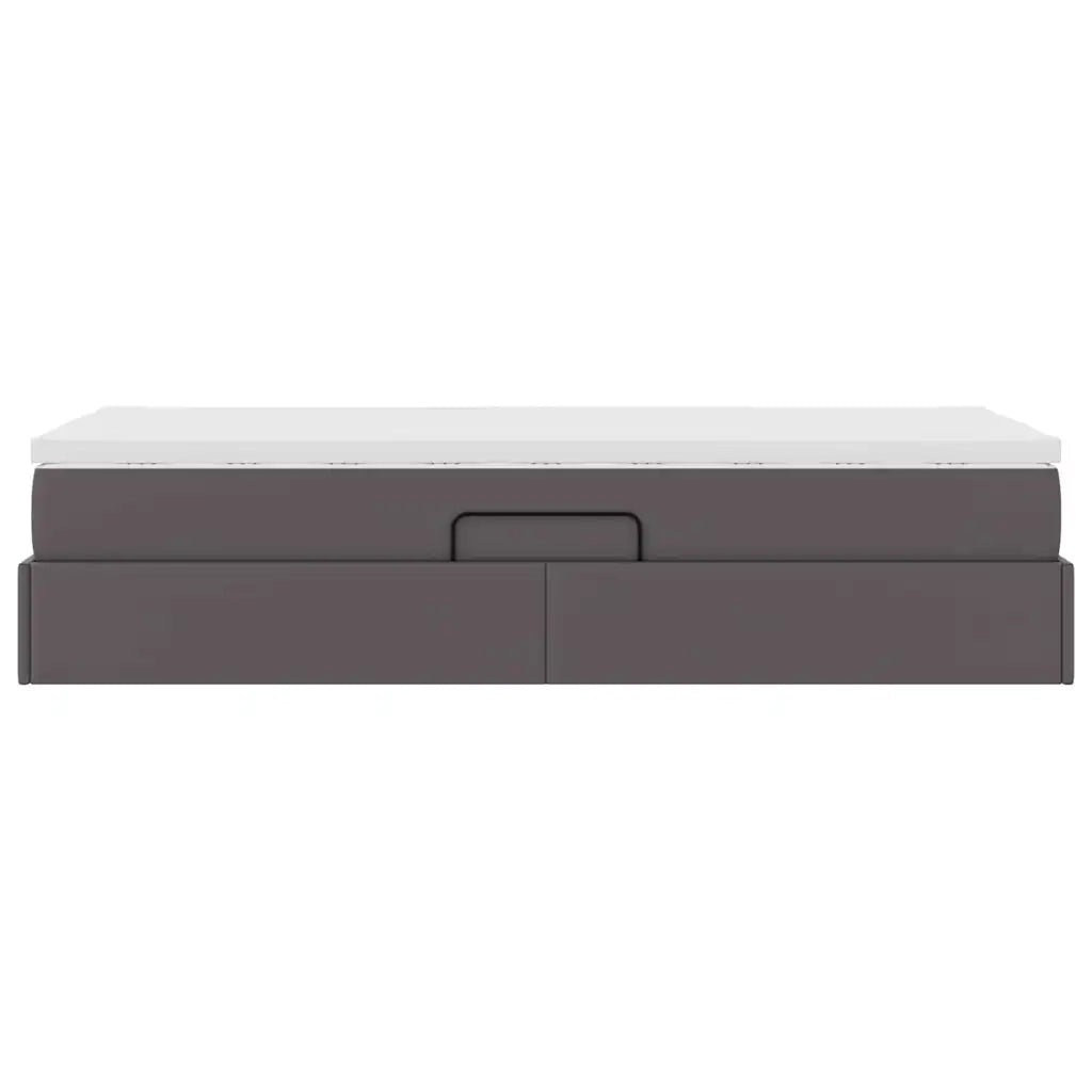 Letto con contenitore e materasso Grigio 100 x 200 cm 3370152