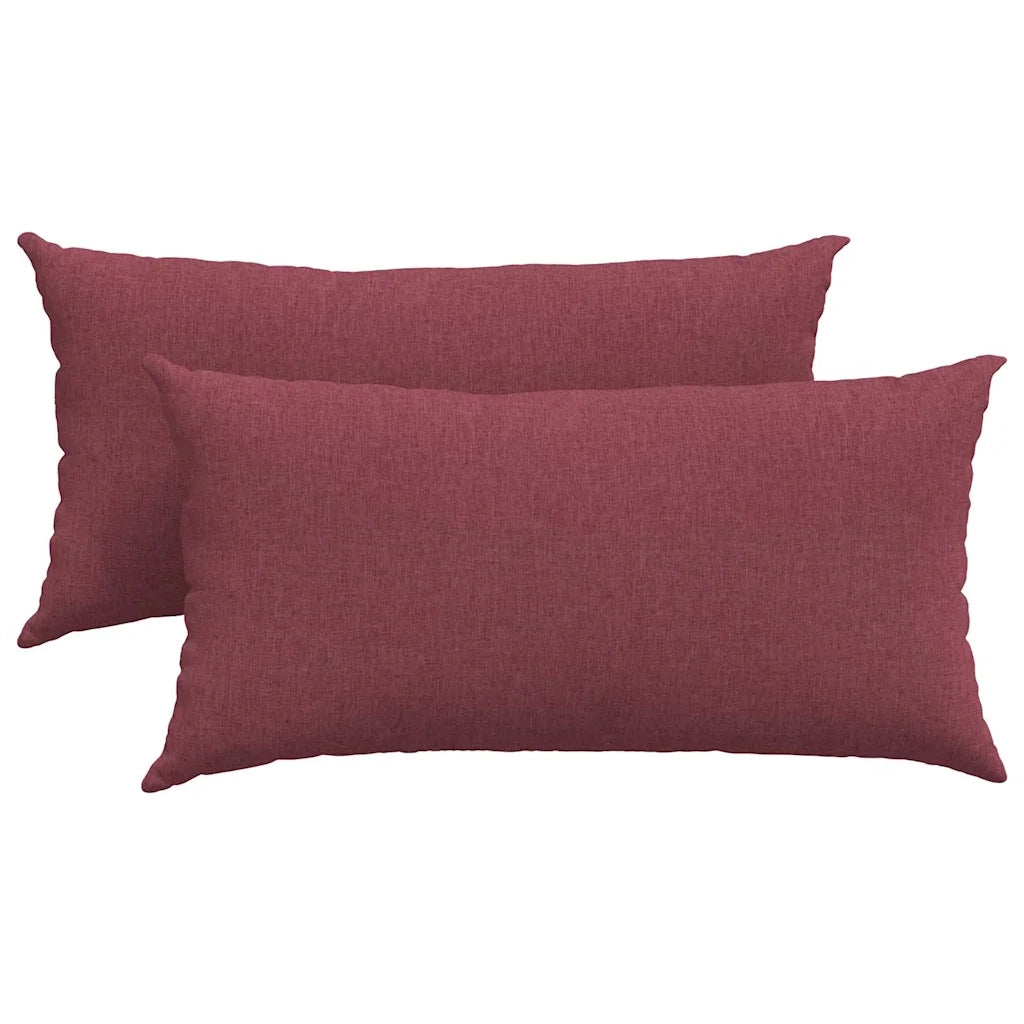 Cuscini da Divano 2 pcs Rosso Vino 80 x 40 cm Tessuto 42013699