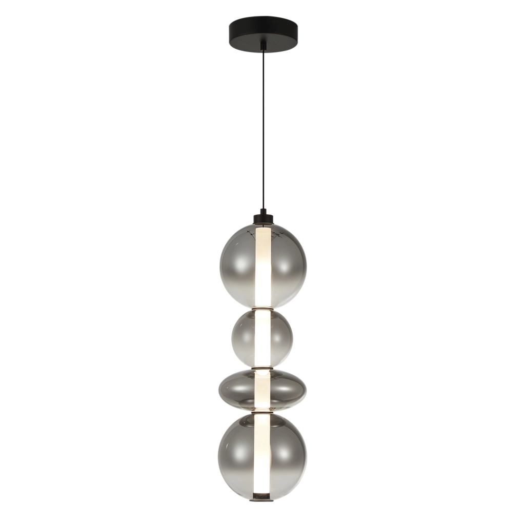 Lampada a sospensione LED Milagro Daphne 36W nera Ø20 cm