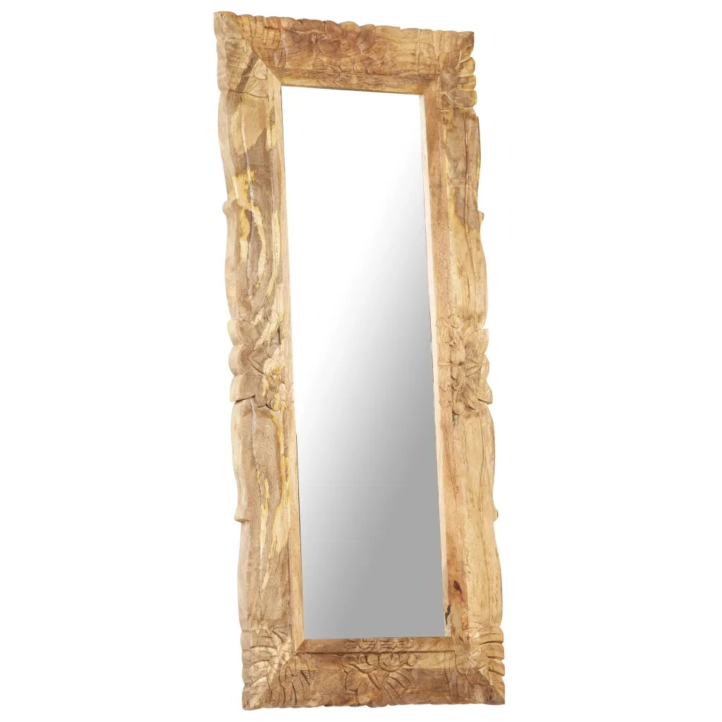 Specchio 110x50 cm in Legno Massello di Mango 321637