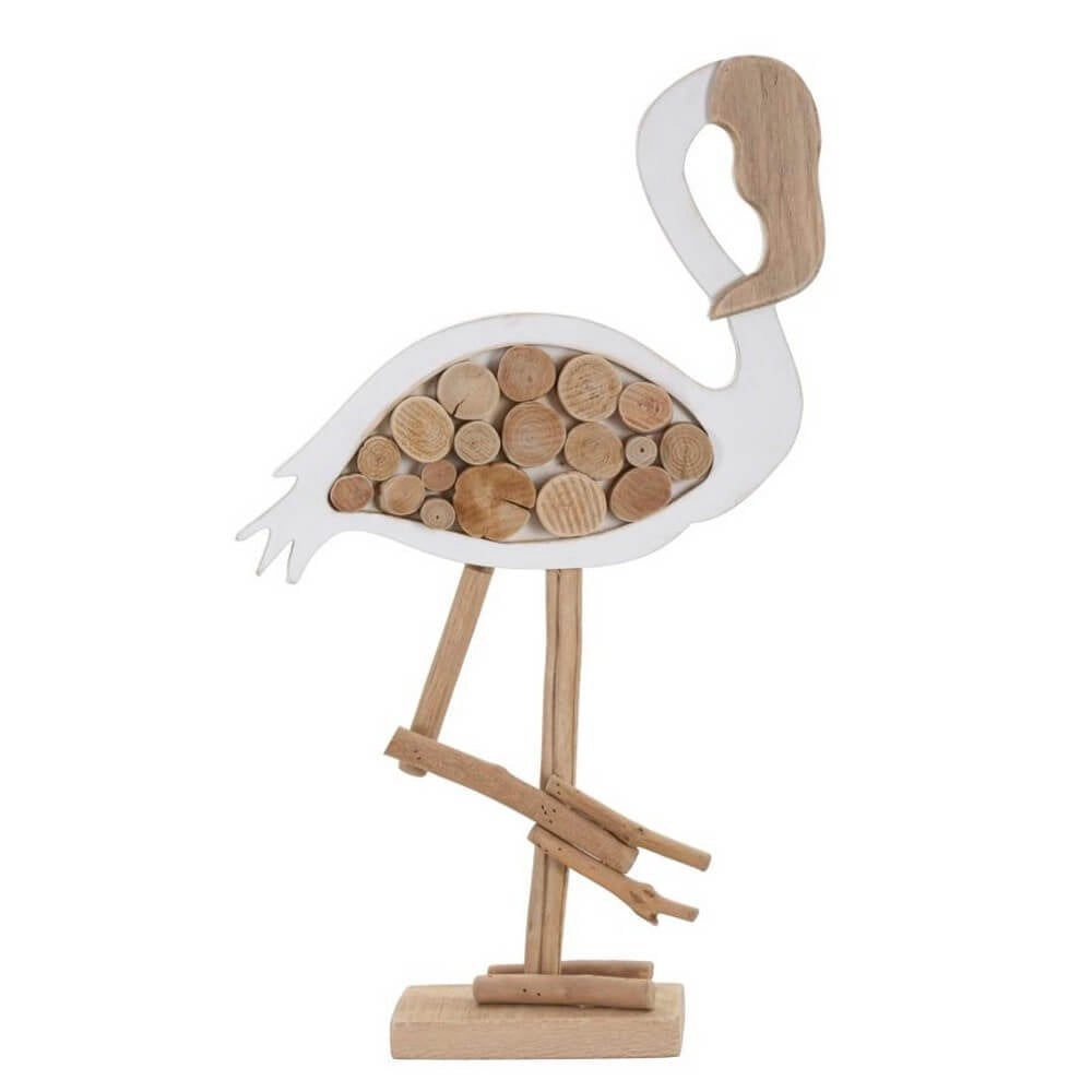 Scultura flamingo nature cm 31X9X56 - FLAMINGO