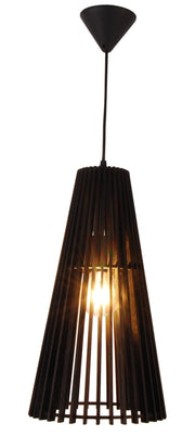 Lampada a sospensione Candellux Osaka legno nero E27