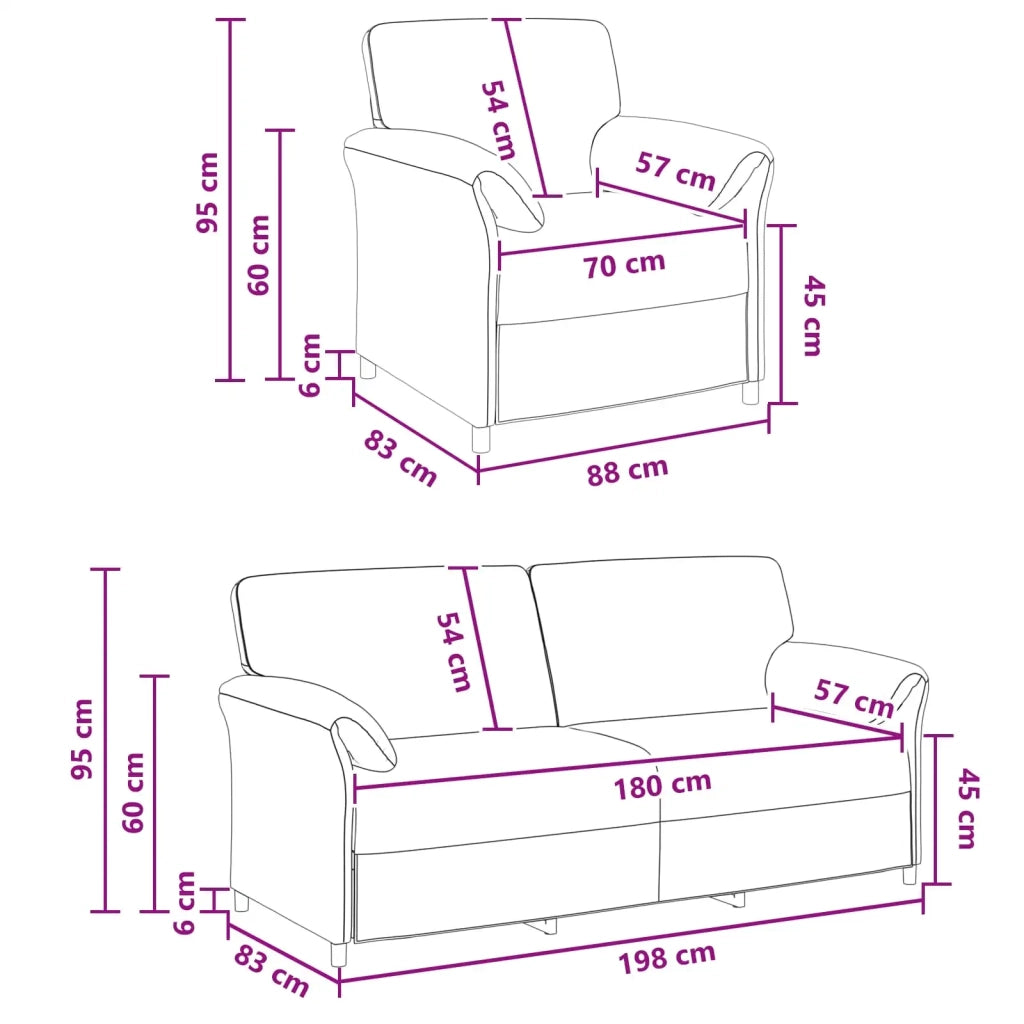 Set di divani 2 pz Giallo Velluto 3424920