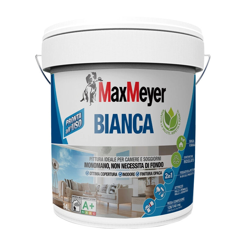 MAX IDROPITTURA LAVABILE PER INTERNI 14 L BIANCO- 1,0 pz