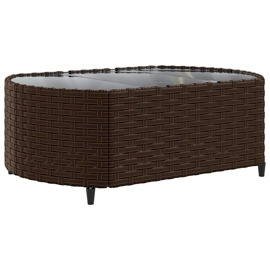 Set Divani da Giardino 8 pz con Cuscini Marrone in Polyrattan
