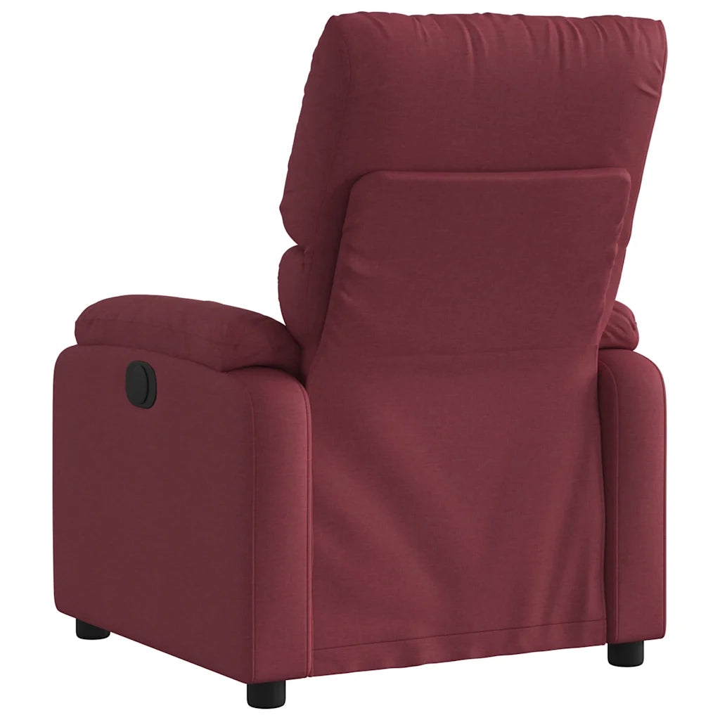 Poltrona Reclinabile in Tessuto Rosso Vino 373413