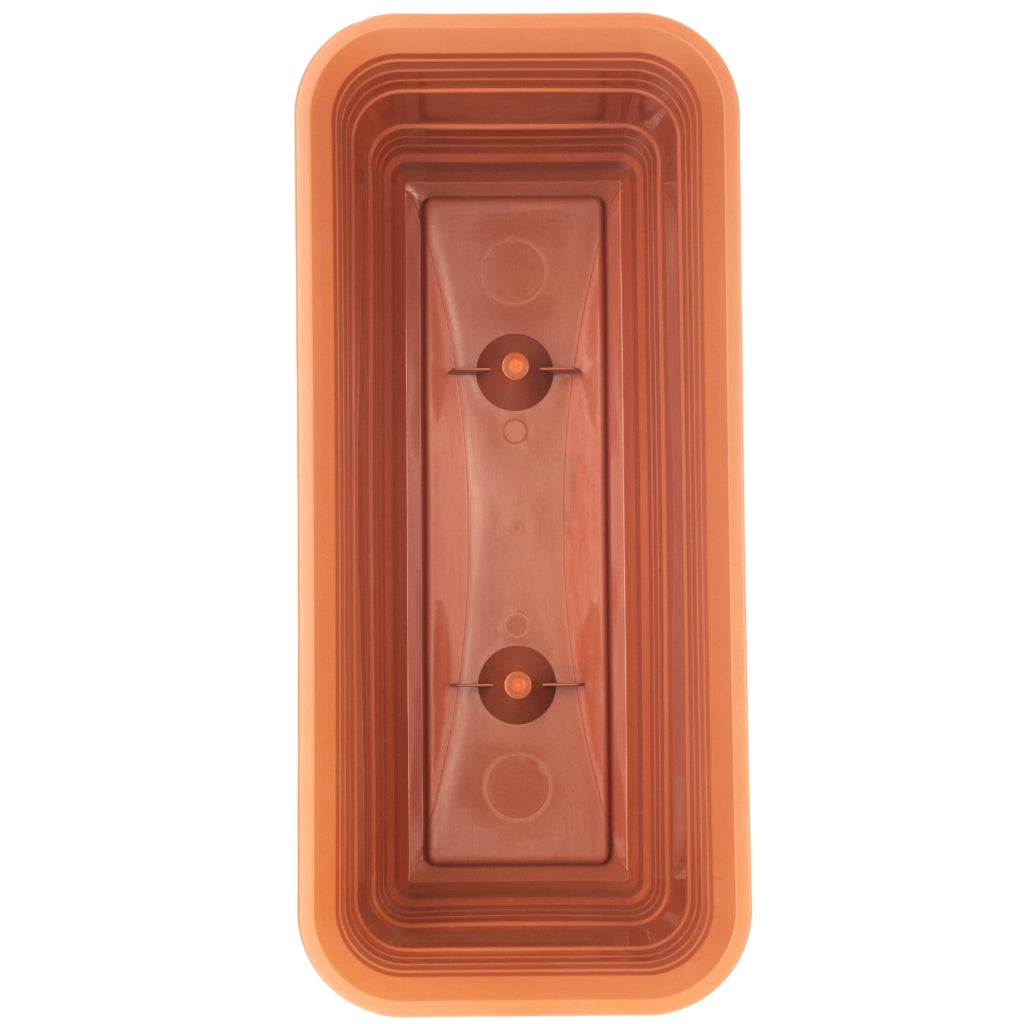 Vaso da fiori per balcone KADAX, 40 cm, rosso mattone.