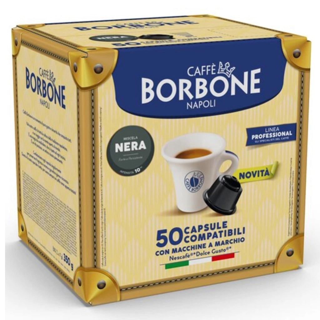 CAFFE BORBONE COMPATIBILI NESCAFÈ DOLCE GUSTO 50 CAPSULE CIALDE MISCELA NERA