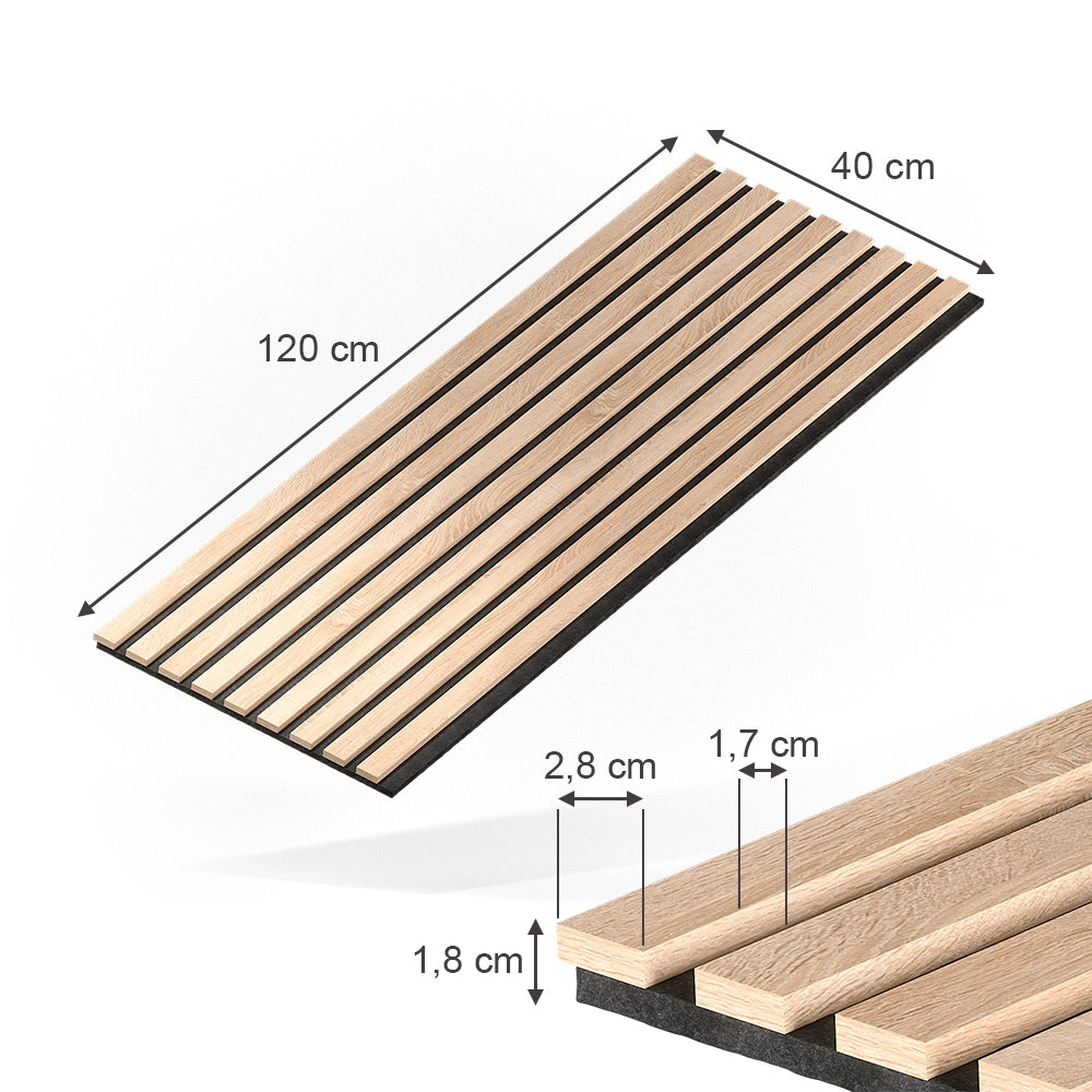Vicco Pannelli a parete Rovere 8 pezzi