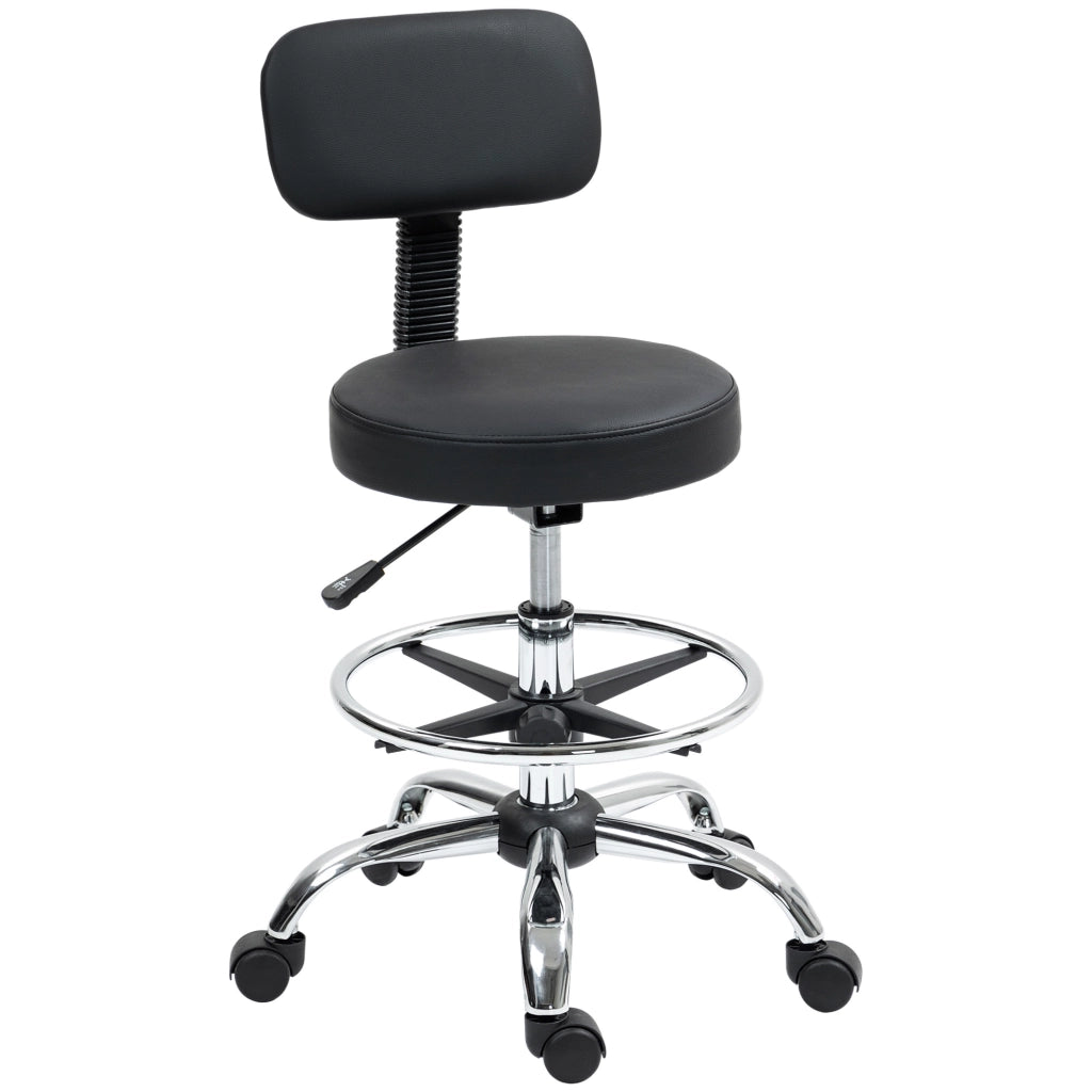 Sedia da Ufficio ¨C Minimal ¨C Nera in Similpelle e Metallo