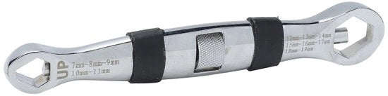 Chiave multiuso 23 in 1 - Verstilità - Manico corto - Acciaio CrMo - Gamma di utilizzo 7-19 mm - Elevata torsione - Appoggio per chiave
