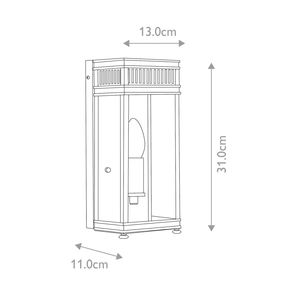 Applique esterna Holborn Elstead verde grynszpan E14 IP44