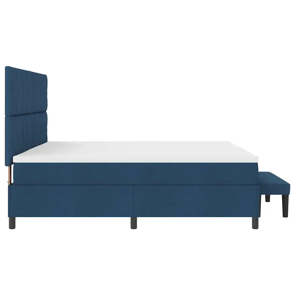 Letto a molle con materasso Blu 200 x 200 cm Tessuto 3344176