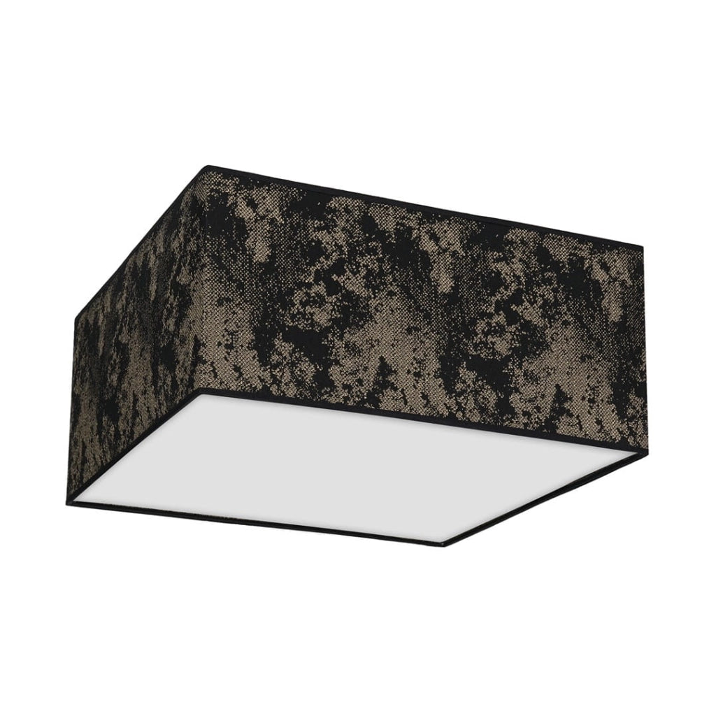 Plafoniera SATINO quadrata 40 cm 2xE27 nera Milagro