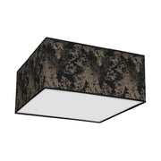 Plafoniera SATINO quadrata 40 cm 2xE27 nera Milagro