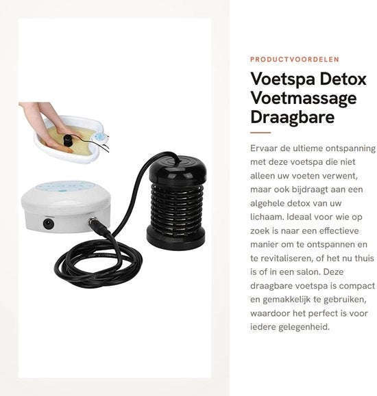 Detox massaggio per piedi - Macchina di pulizia dei piedi portatile - Assistenza sanitaria - Ideale per l'uso domestico - Adatto a tutti