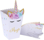 Contenitore per Popcorn 24 pezzi - Scatola per Popcorn - Sacchetto di Carta - Contenitore per Dolci - Sacchetto per Feste - Pacco di Carta Ecosostenibile - Altezza 21 cm - Scatola per Popcorn