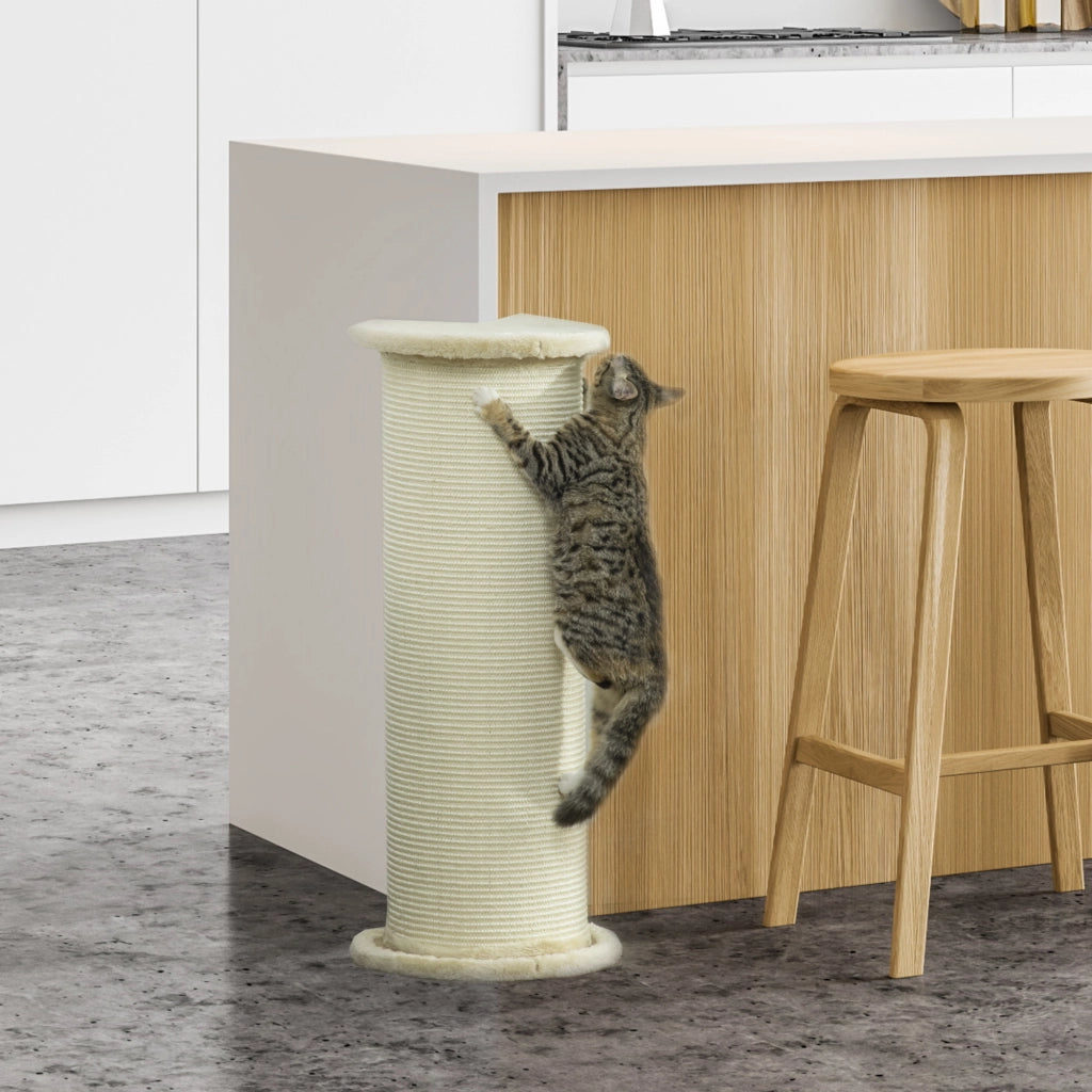 Casetta per gatti angolare ¨C Minimal ¨C 35x35x85 cm cremewei?