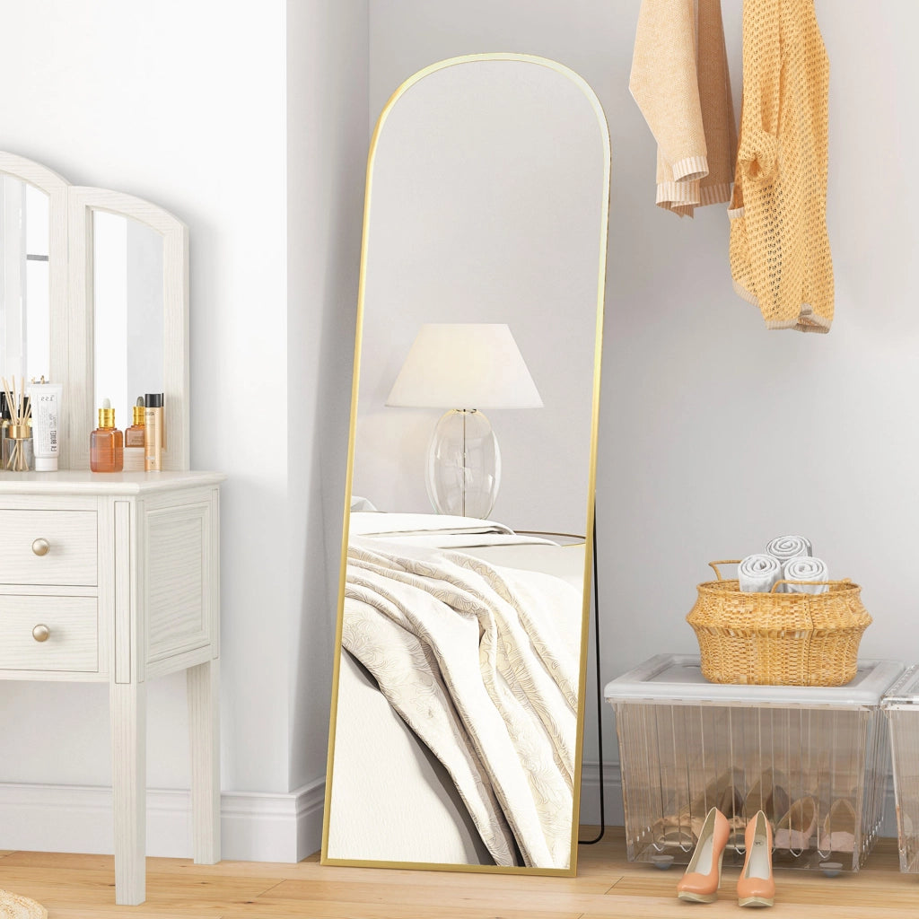 Specchio da Terra e Parete ¨C Xylo ¨C Lega Alluminio Oro 50x161.5cm
