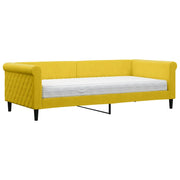 Divano letto | Sof¨¤ letto | Letto singolo con Materasso Giallo 90x200 cm in Velluto