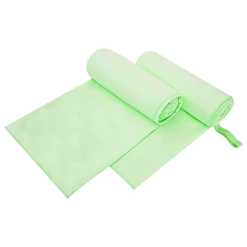 Asciugamani Sportivi 2 pz | Teli per bagno Verde 200 x 100 cm